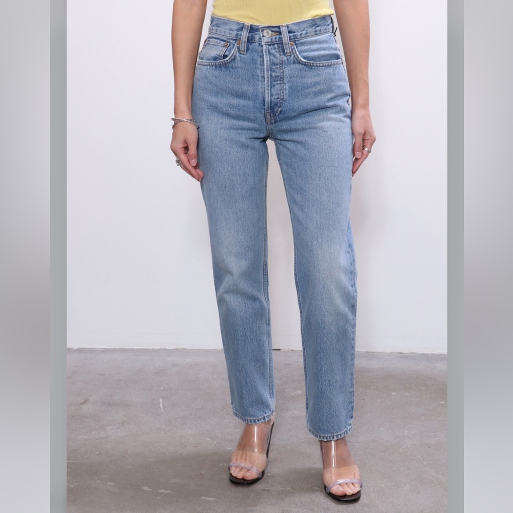 RE/DONE 70s Stove Pipe Jeans size 32 Light Wash